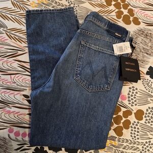 MOTHER jeans NWT. High Waisted Rider Ankle In Running With Scissors 33.